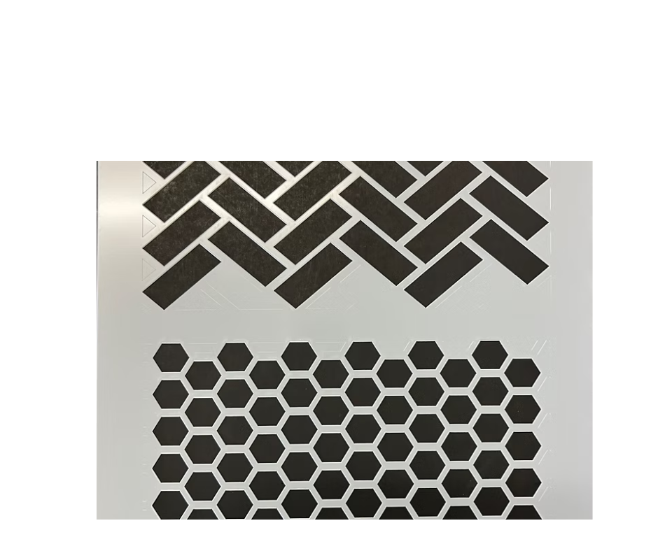 Herringbone and Honeycomb Stencil by Mara