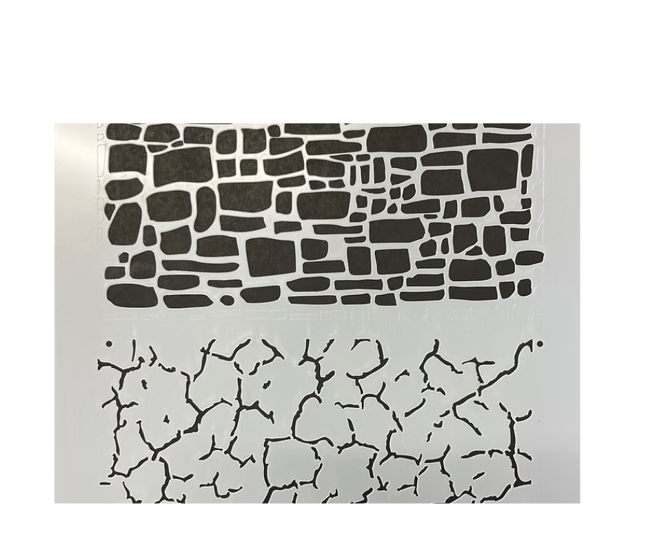 Distressed Backgrounds Stencil by Mara