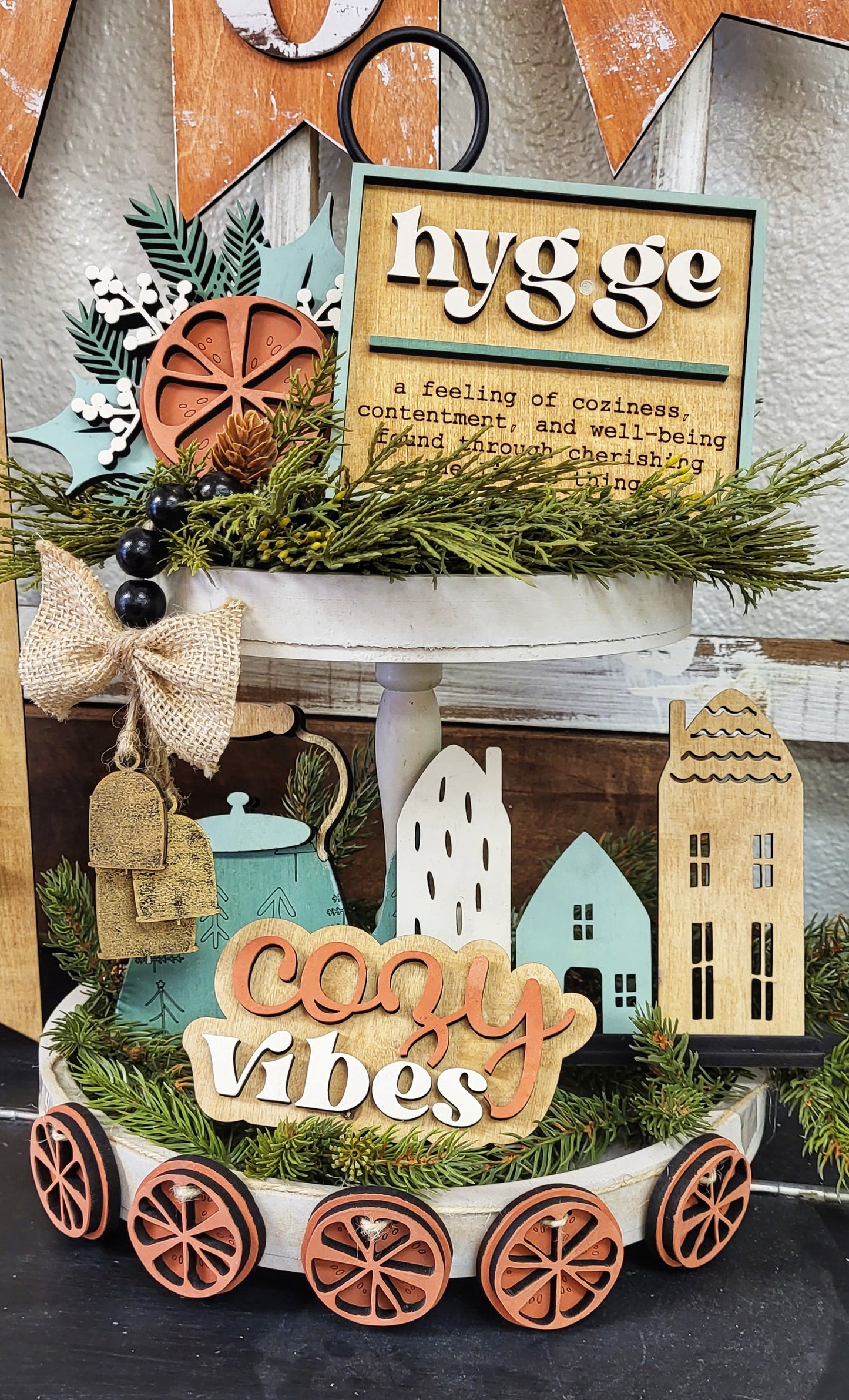 DIY - Hygge Christmas Tier Tray set - Tier tray Set - unfinished