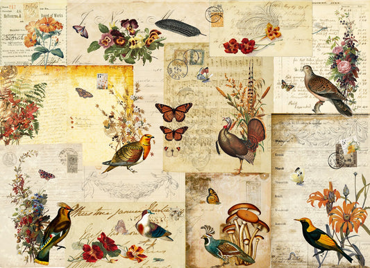 Fall Flock -  Decoupage Paper - Roycycled Treasure