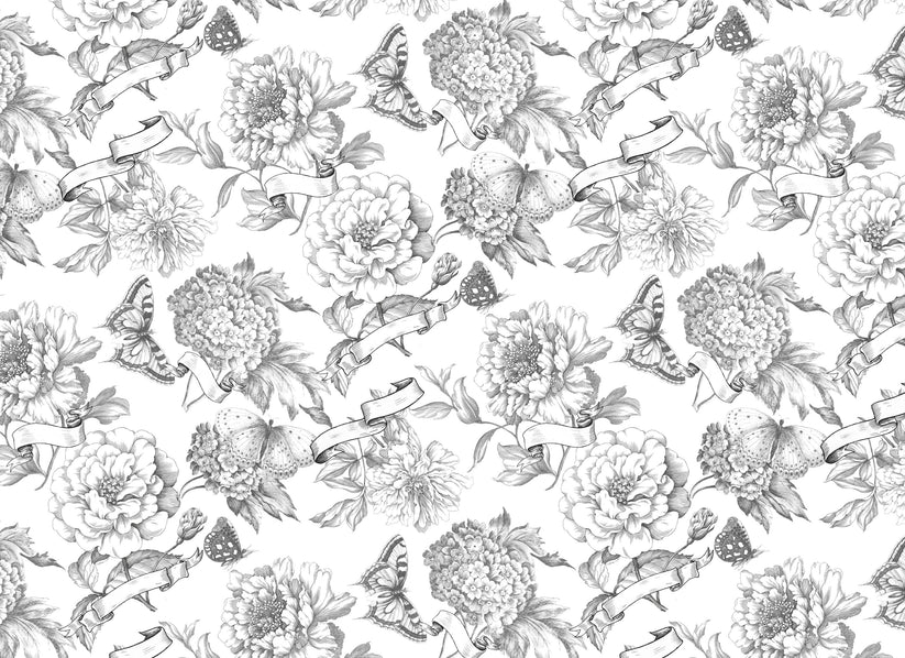 Paintable Blooms -  Decoupage Paper - Roycycled Treasure