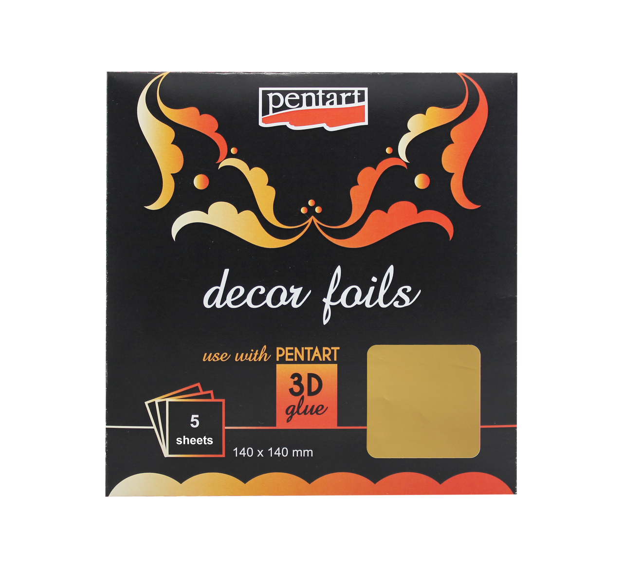 Decor Foils - Pentart 140 x 140 mm sheets