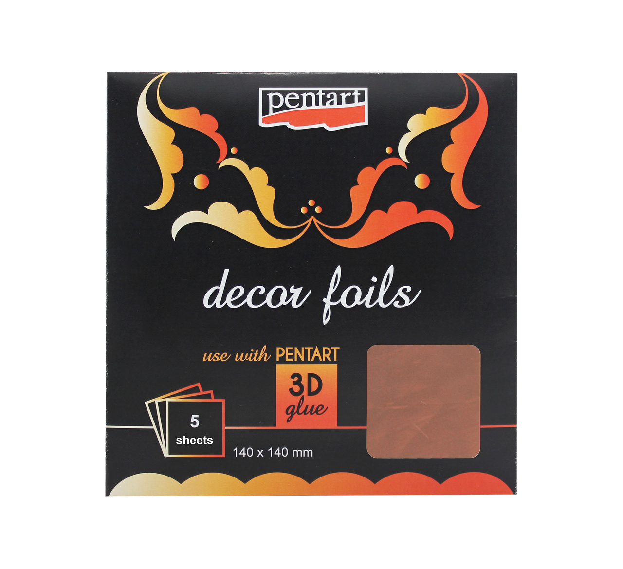 Decor Foils - Pentart 140 x 140 mm sheets