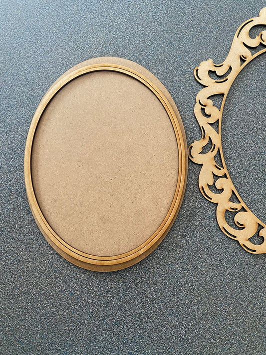 Ornate Oval Layered Frame Surface – DIY Craft Surface