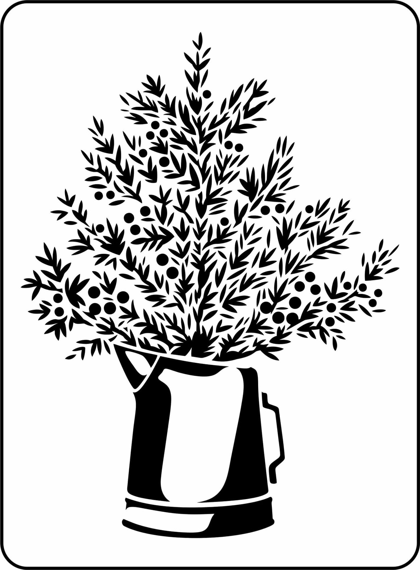 Christmas Tree Pitcher Stencils by JRV