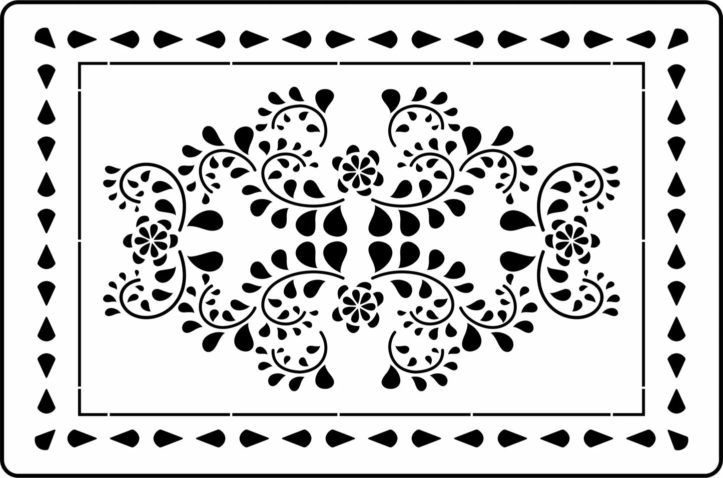 Folk Art Pannel Stencil by JRV