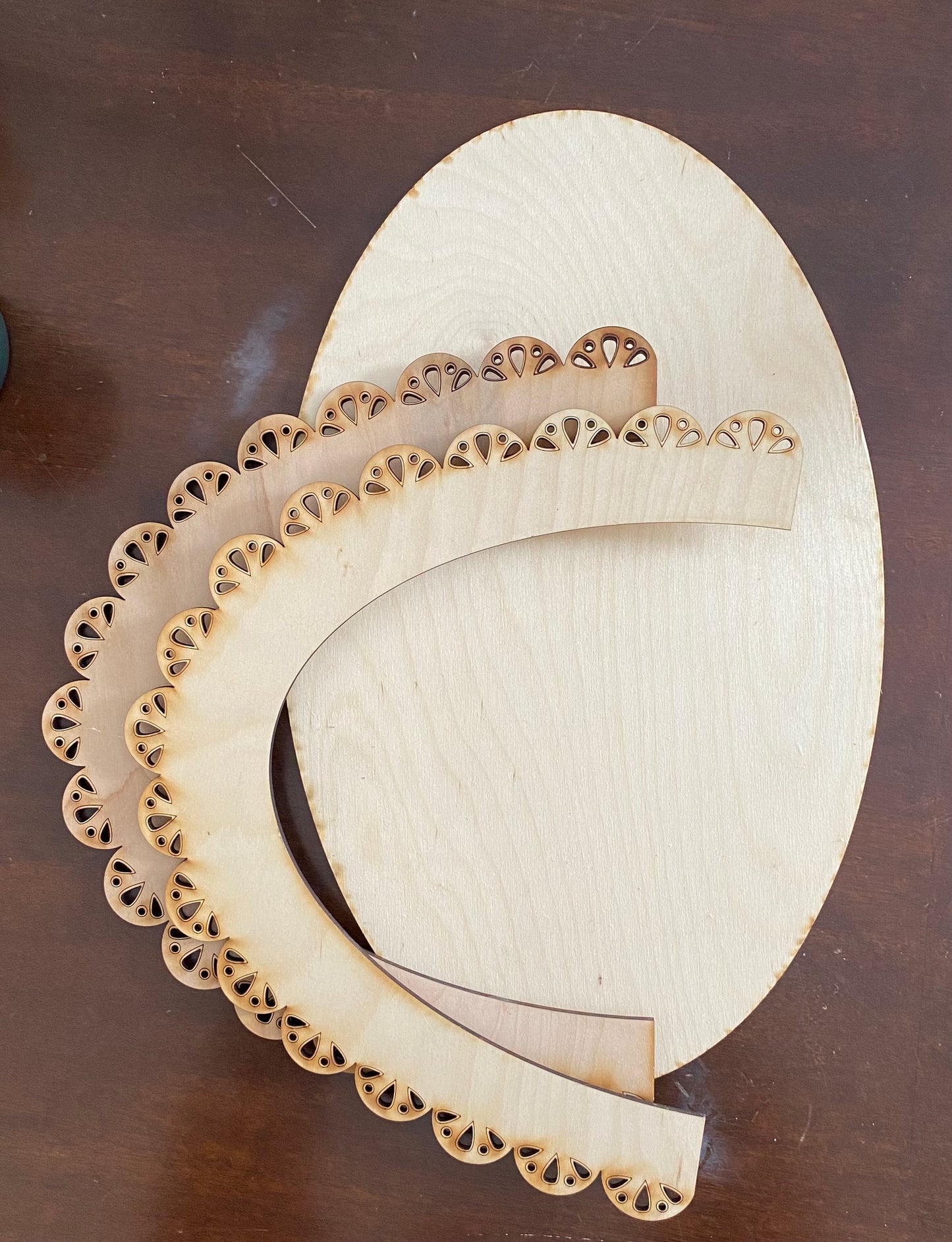 DIY Platter -with faux lace trim
