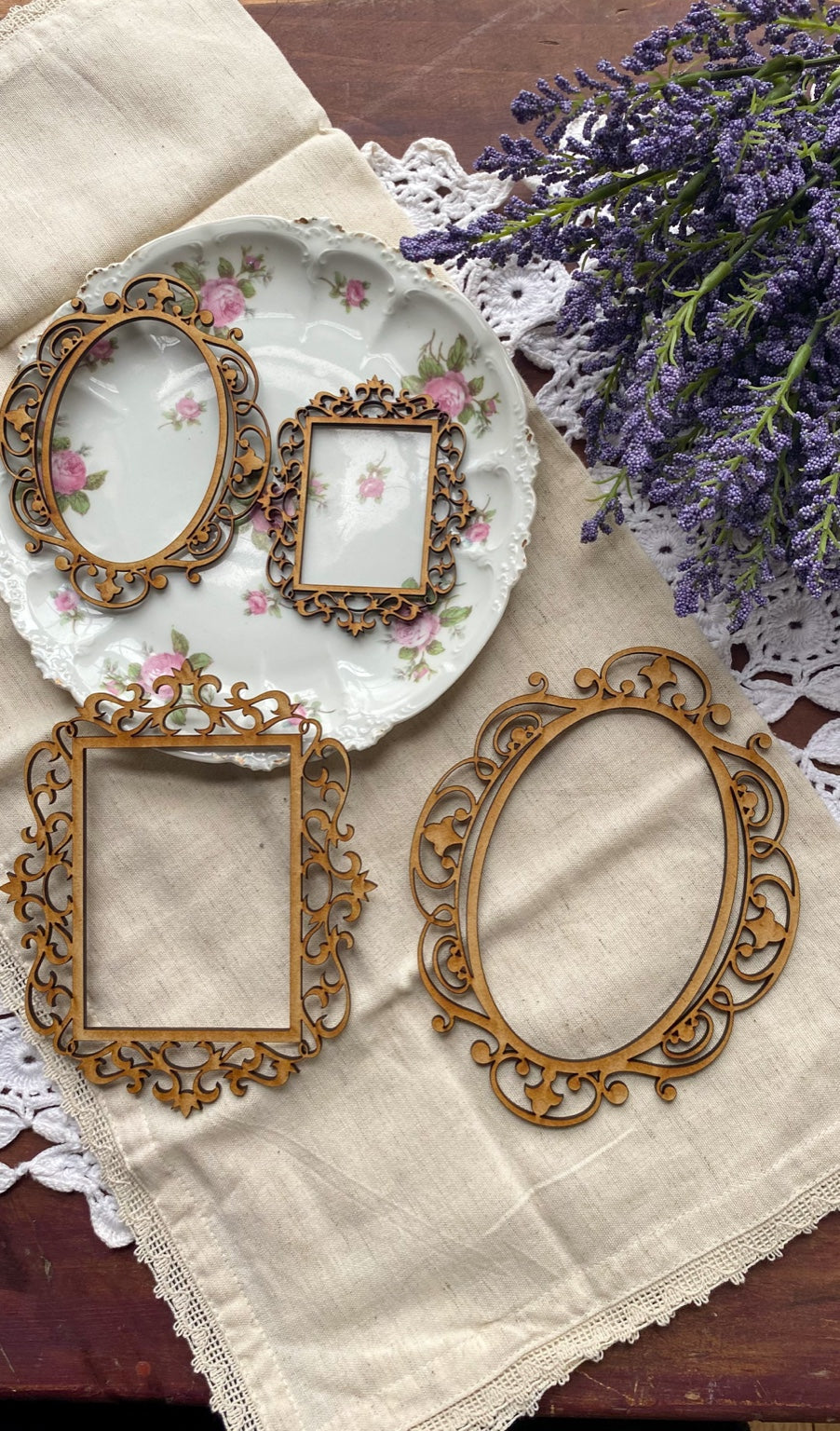 Vintage-Inspired Ornate Frame Set – Spring Collection (Set of 4 DIY)