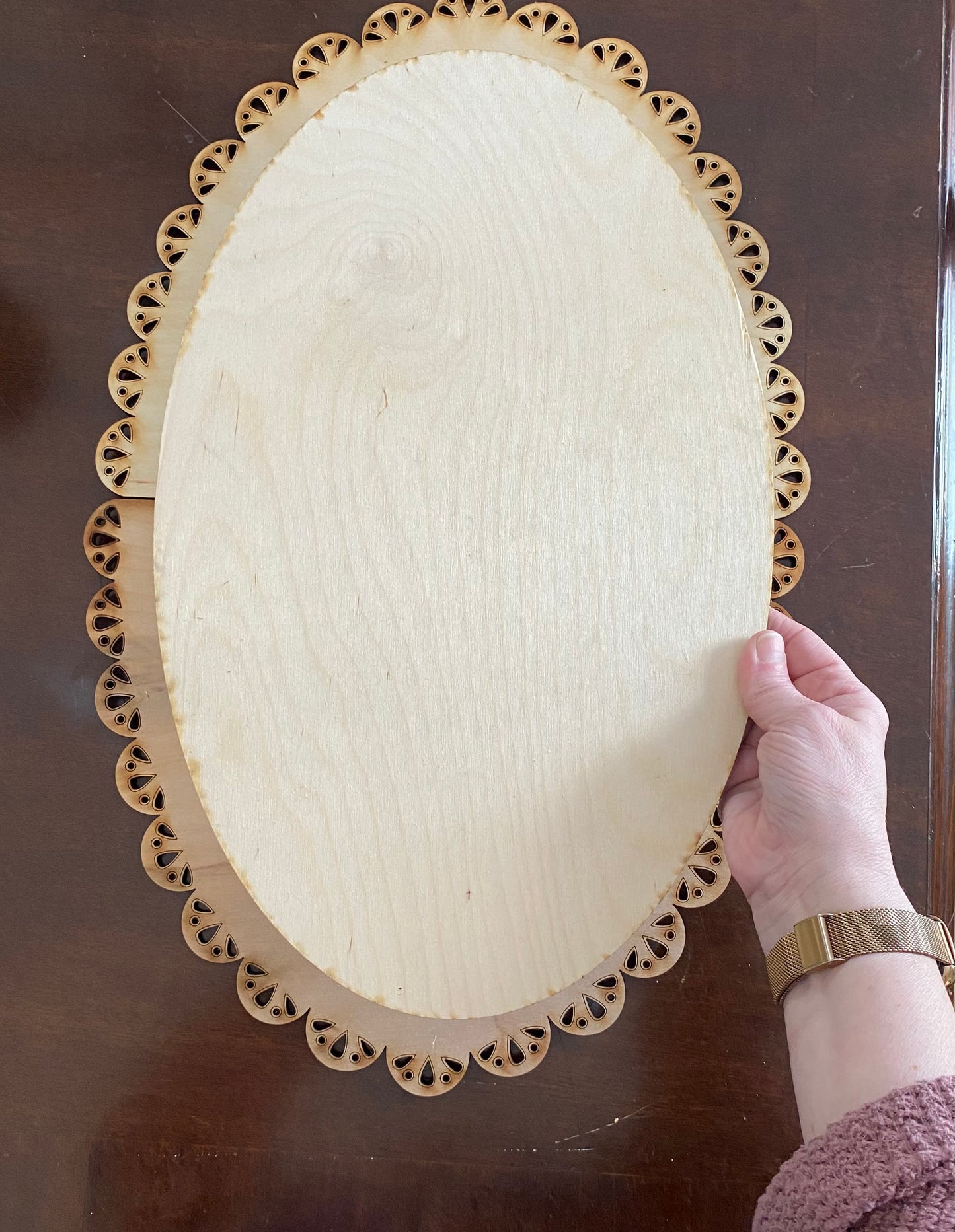 DIY Platter -with faux lace trim
