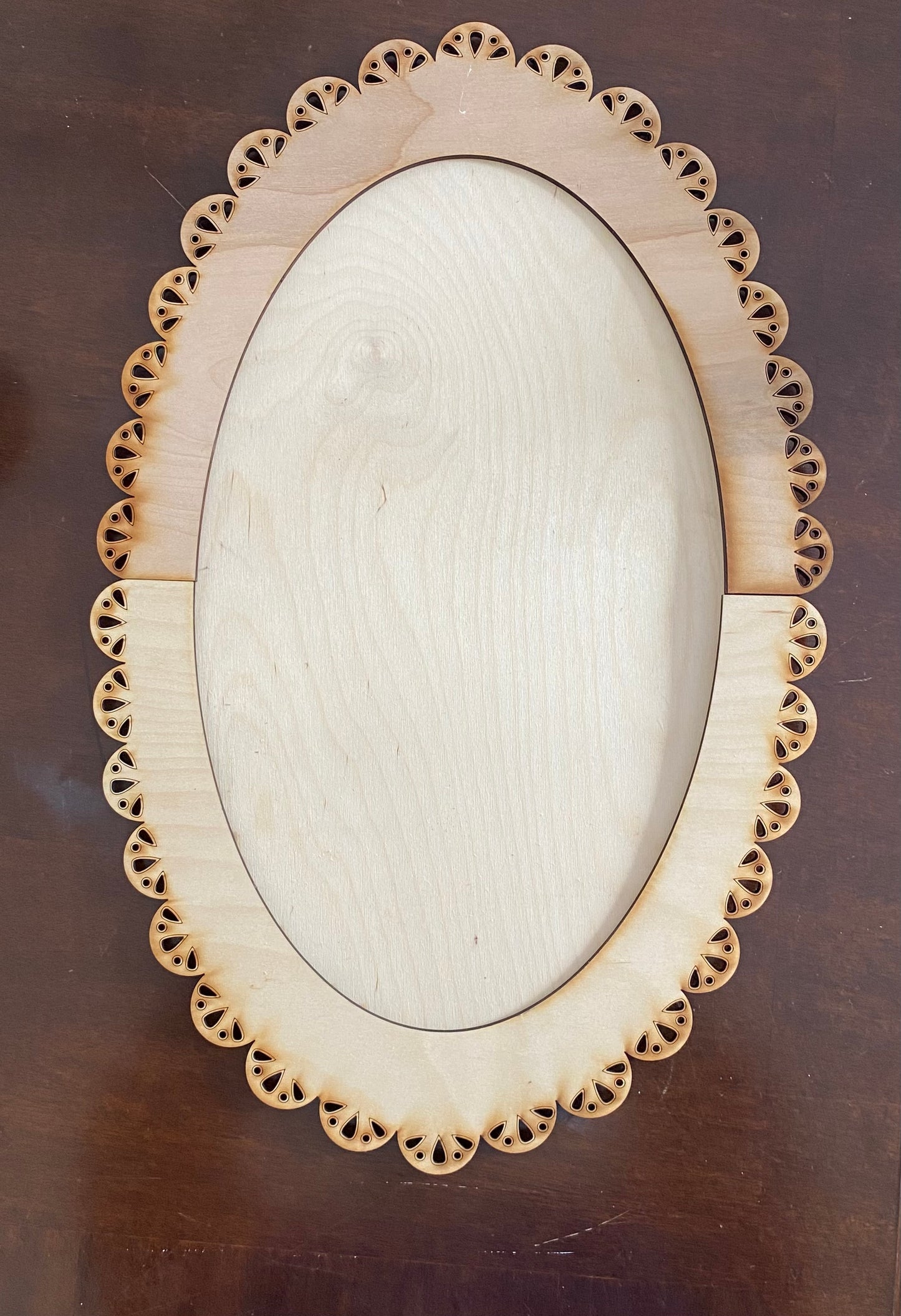 DIY Platter -with faux lace trim