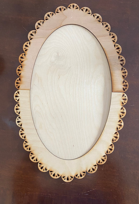 DIY Platter -with faux lace trim