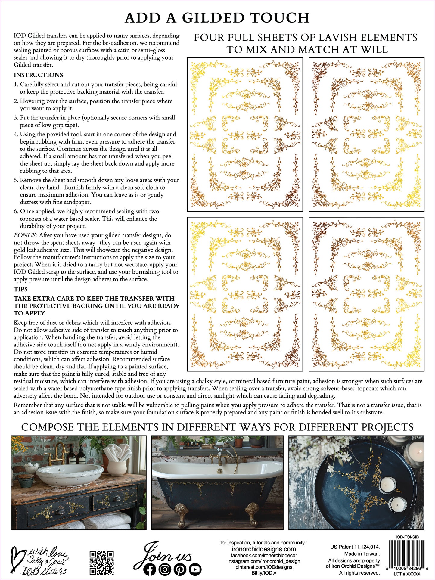 Si. Belle IOD Foil TRANSFER PAD 12" x 16"