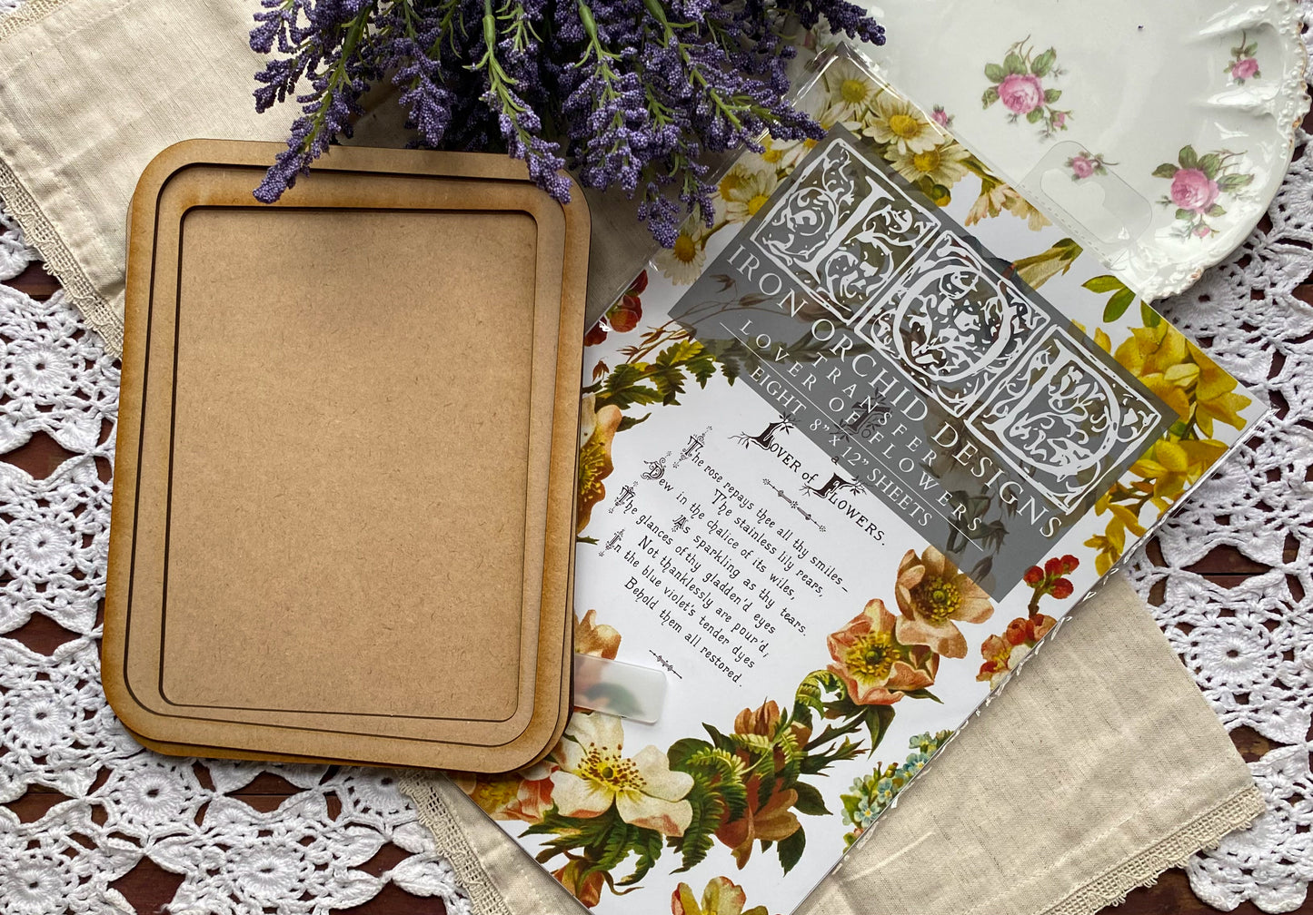 Lover of Flowers Bundle – Romantic Surface + IOD Transfer Set