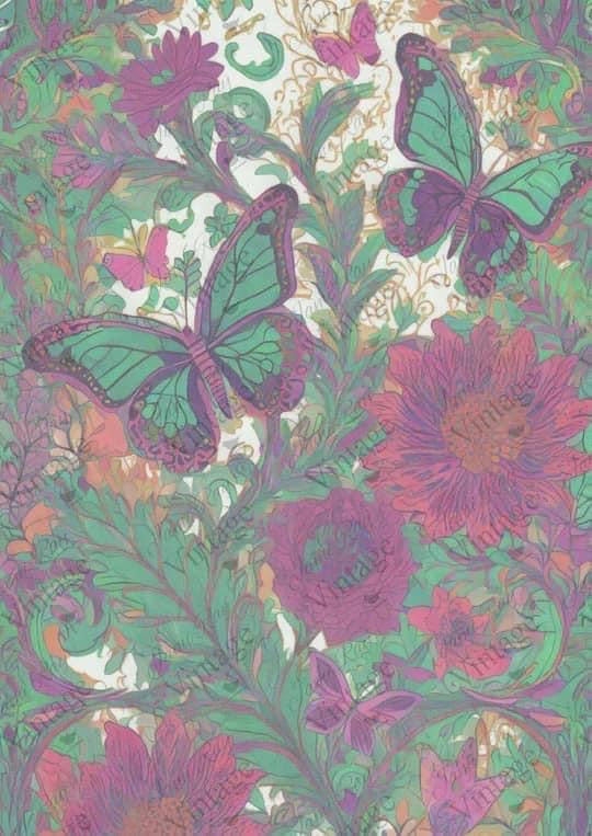 Maximalist Butterfly A4 JRV Rice Paper