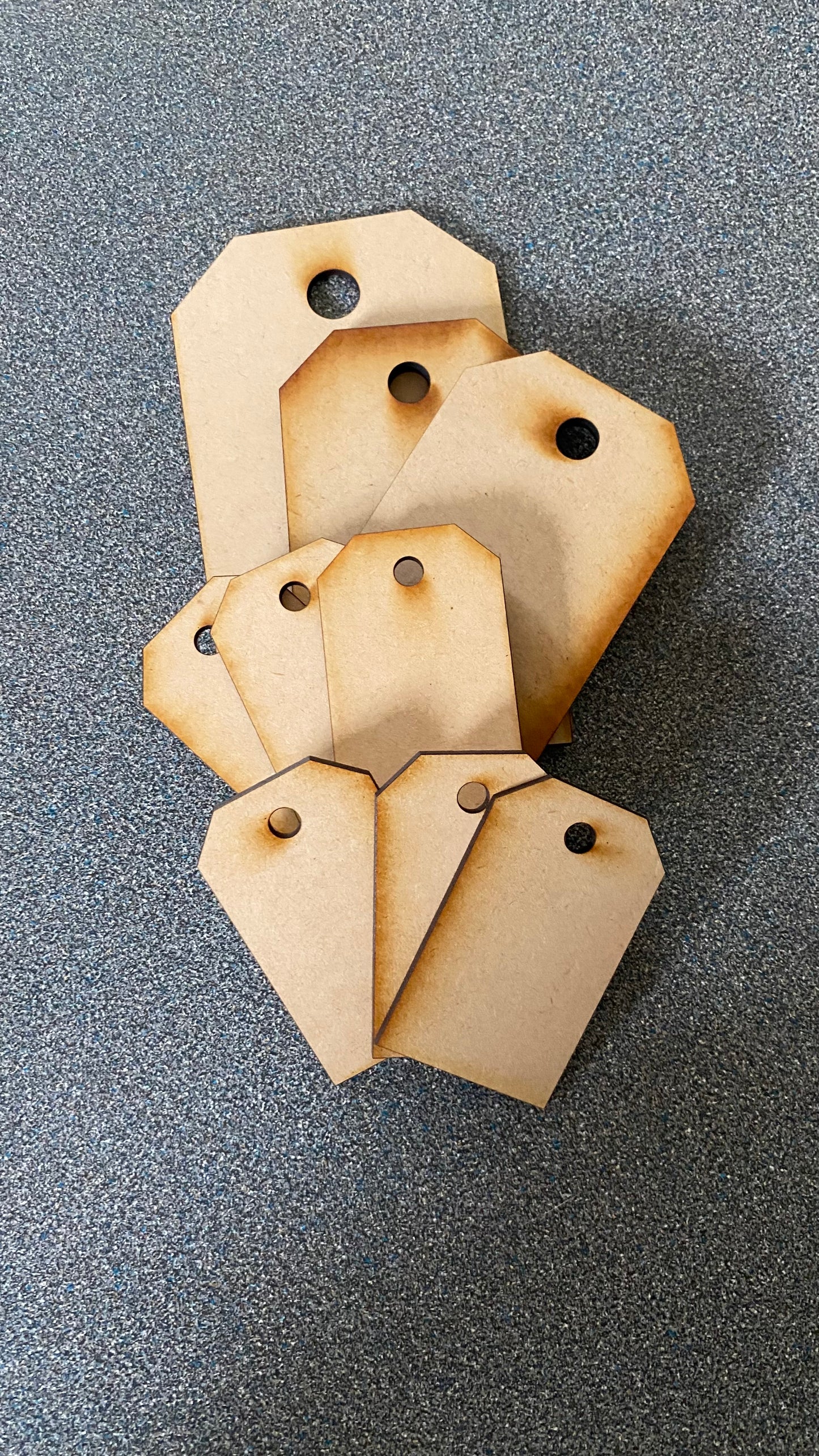 Spring Cottage Tag Bundle – Burnt-Edge MDF Tags (10-Piece Set)