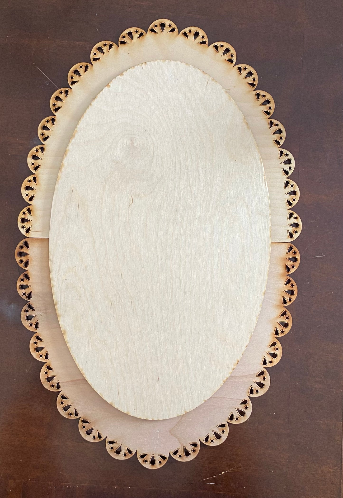 DIY Platter -with faux lace trim