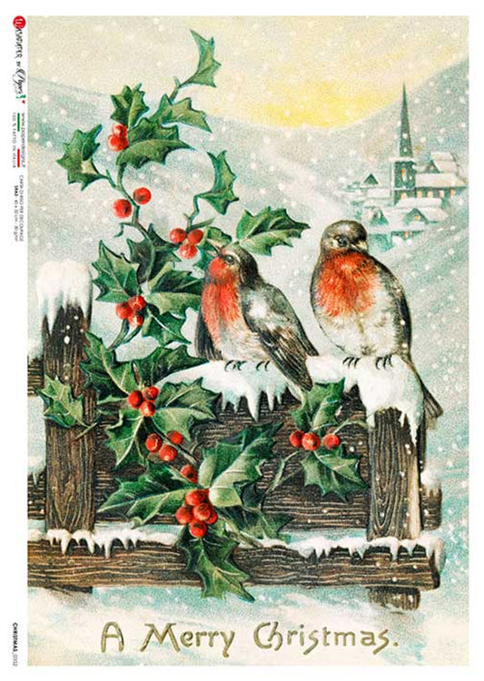 Paper Designs Winter Birds Rice Paper