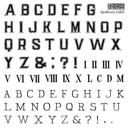 IOD - Apothecary Labels 6 x 6 IOD STAMP