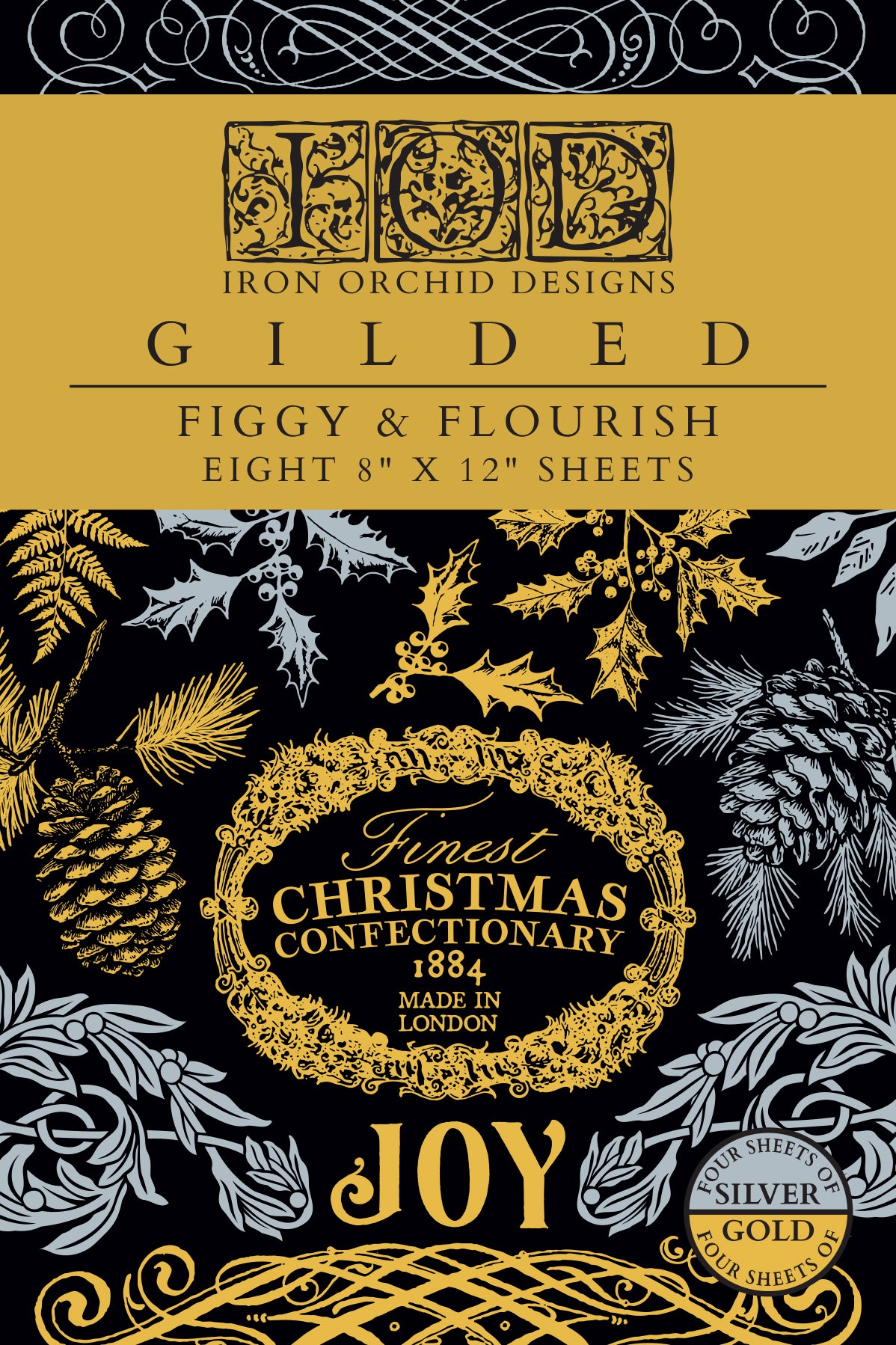 PRE - ORDER IOD - Figgy & Flourish Foil TRANSFER 8 x 12ā PAD