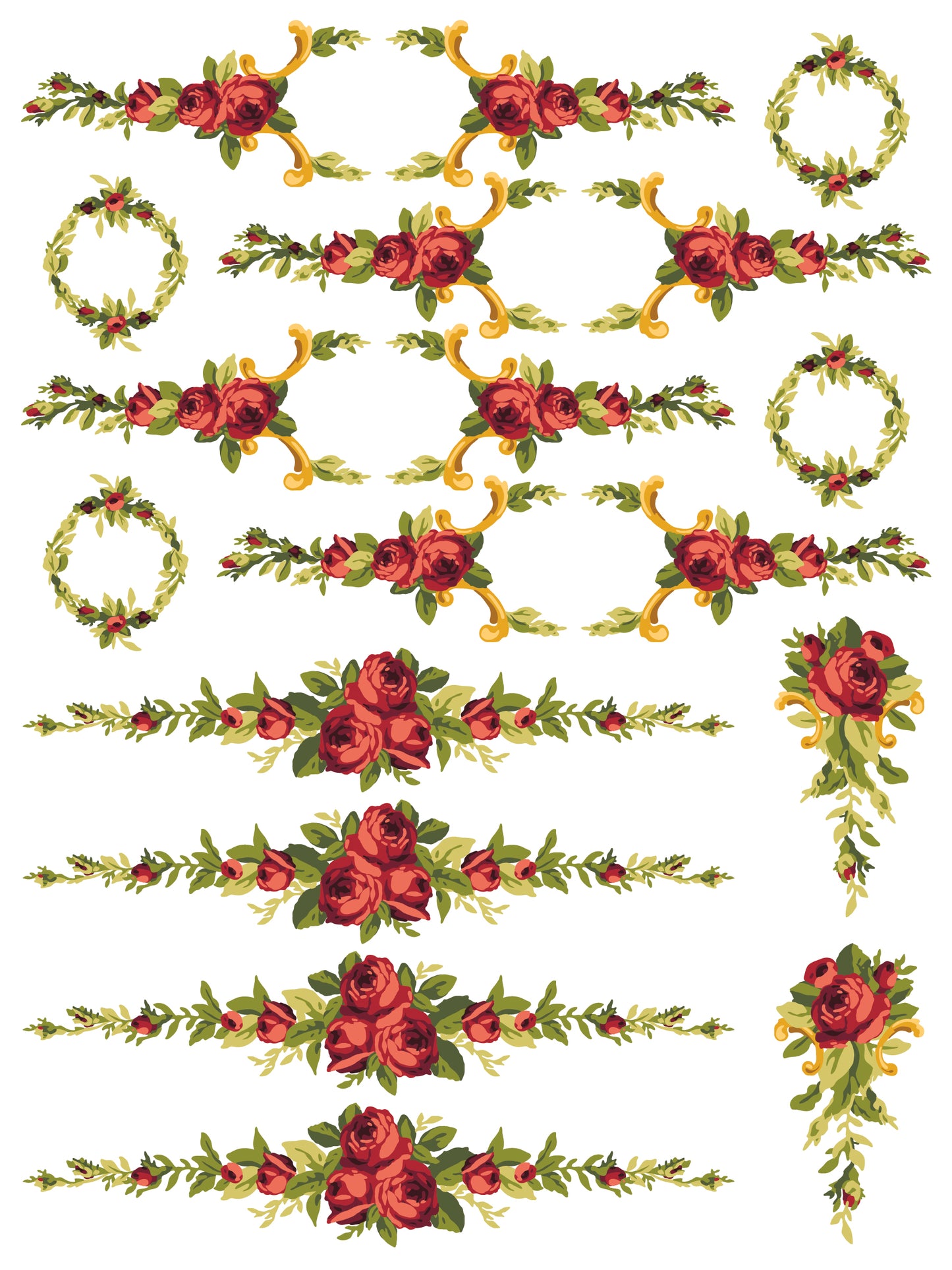 Petite Fleur Red Paint InLay by IOD