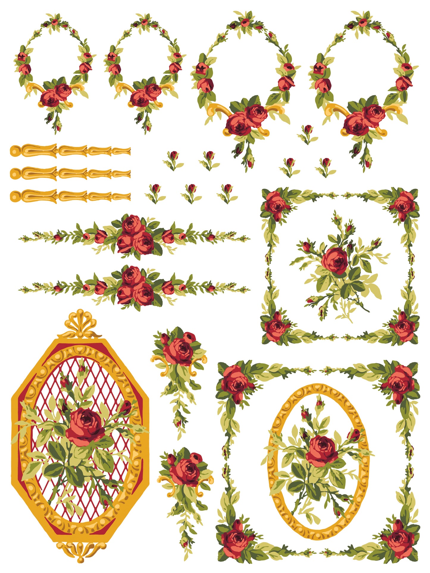 Petite Fleur Red Paint InLay by IOD
