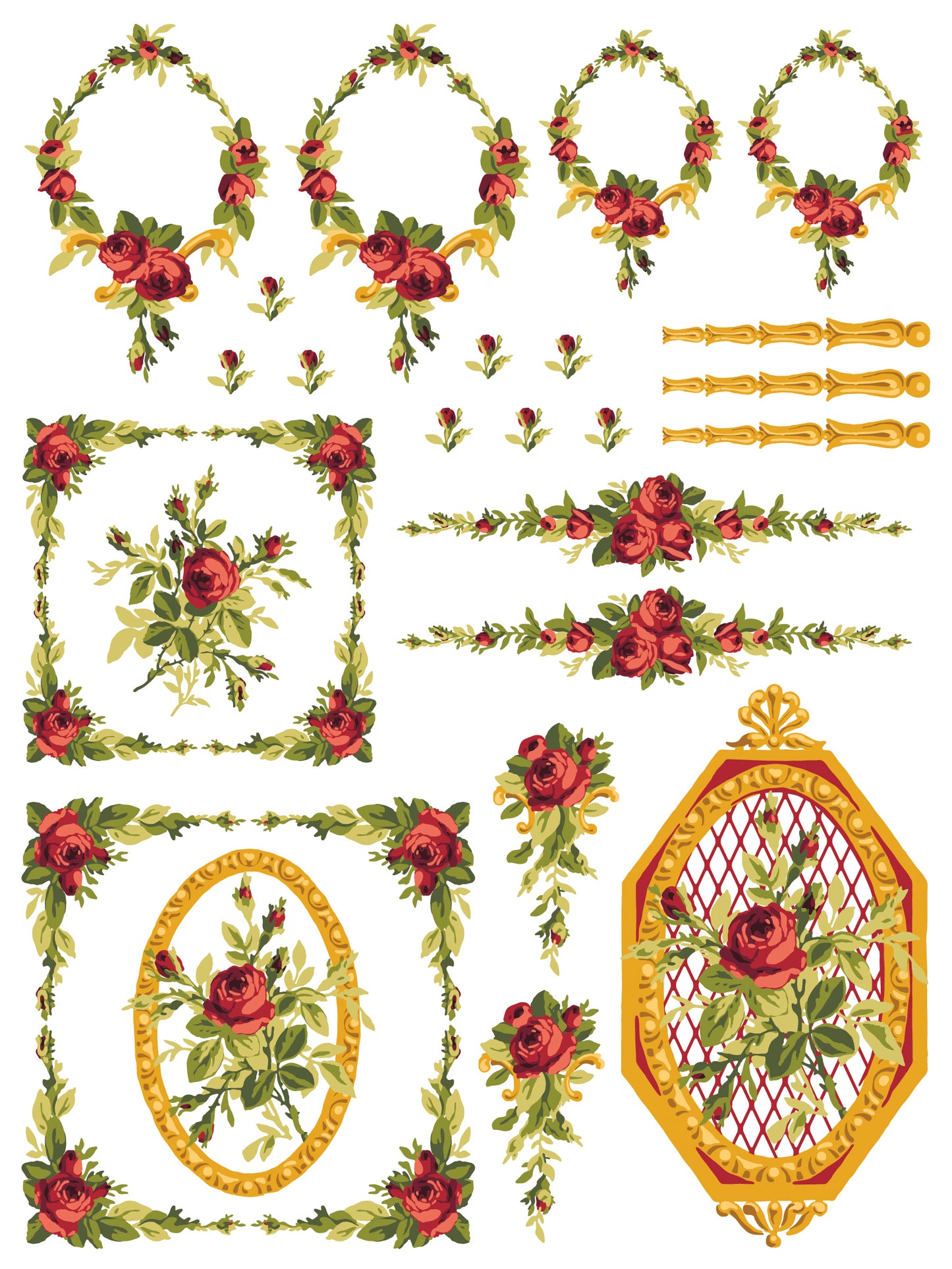 Petite Fleur Red Paint InLay by IOD