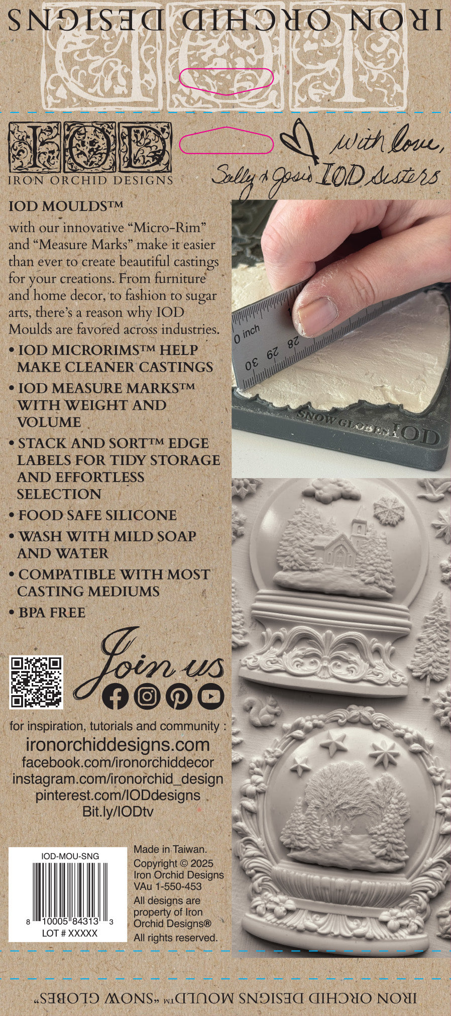 Pre- Order ** IOD - Snow Globes Décor Mould