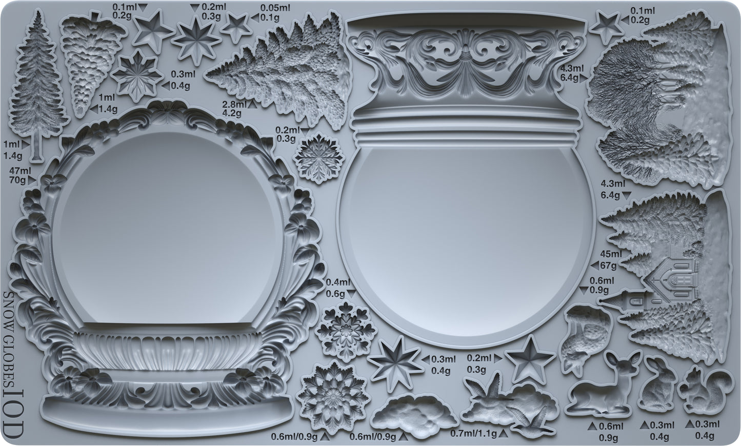 Pre- Order ** IOD - Snow Globes Décor Mould