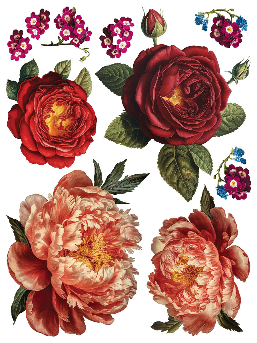 Collage de Fleurs IOD TRANSFER PAD 12 x 16"