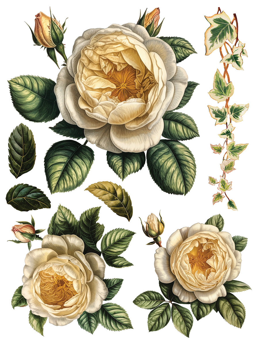Collage de Fleurs IOD TRANSFER PAD 12 x 16"
