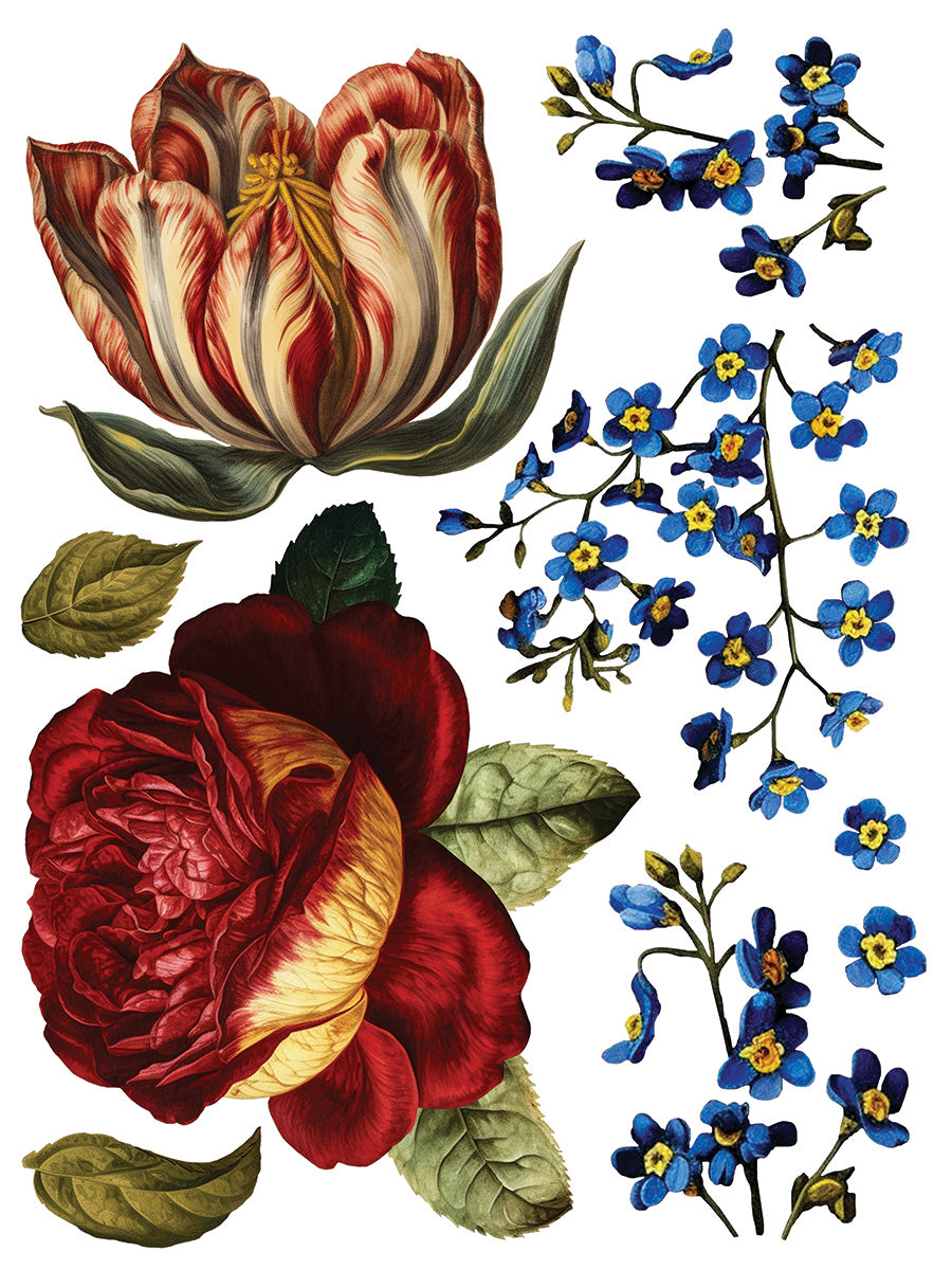 Collage de Fleurs IOD TRANSFER PAD 12 x 16"