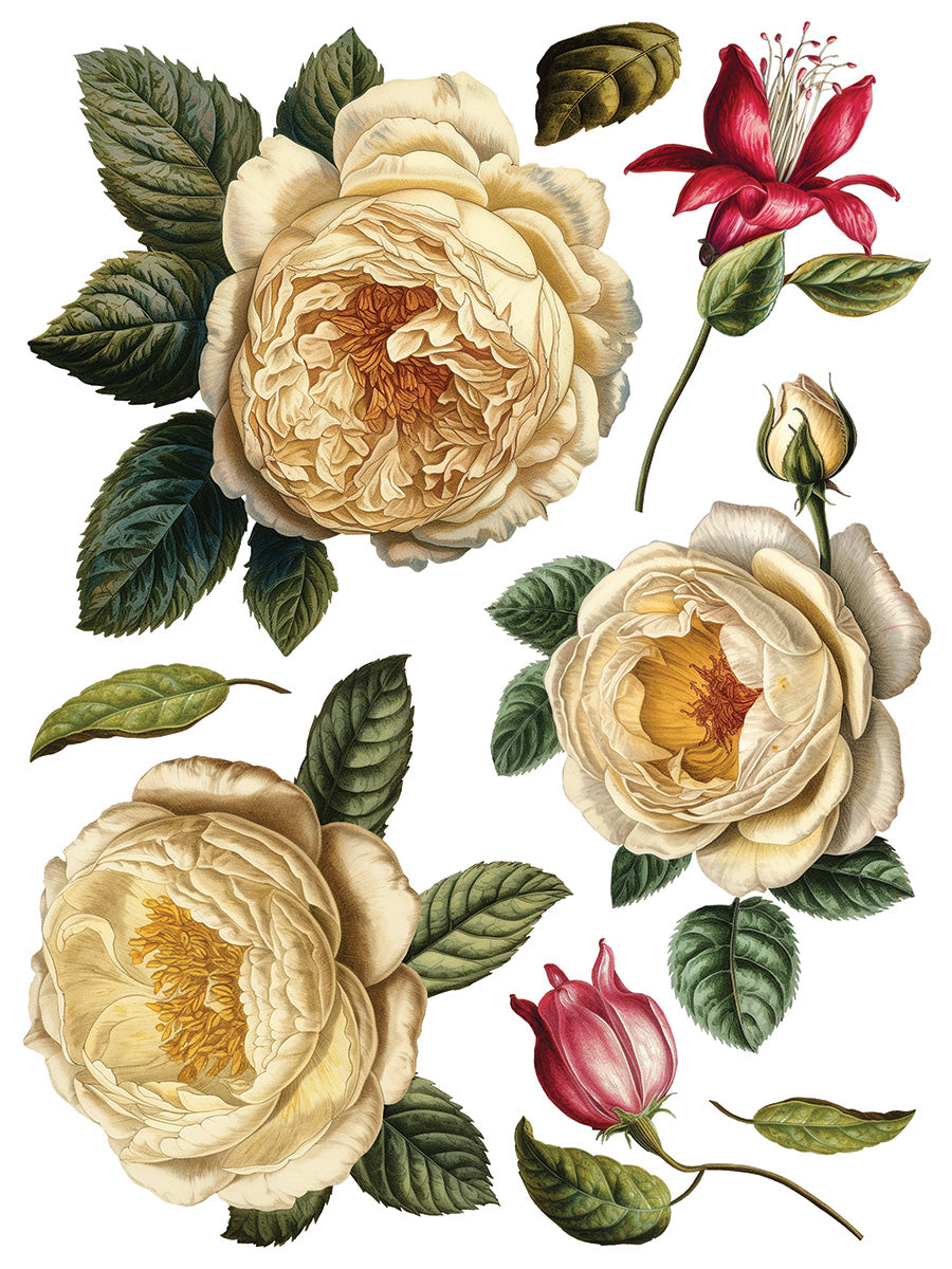 Collage de Fleurs IOD TRANSFER PAD 12 x 16"
