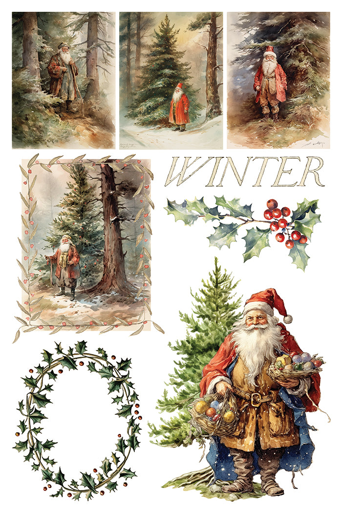 Pre- Order - IOD - Santa's Hallow TRANSFER 8 x 12ā PAD -