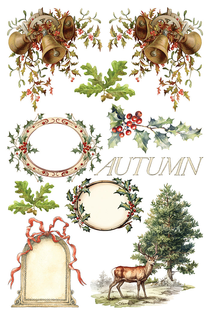 Pre- Order - IOD - Santa's Hallow TRANSFER 8 x 12ā PAD -