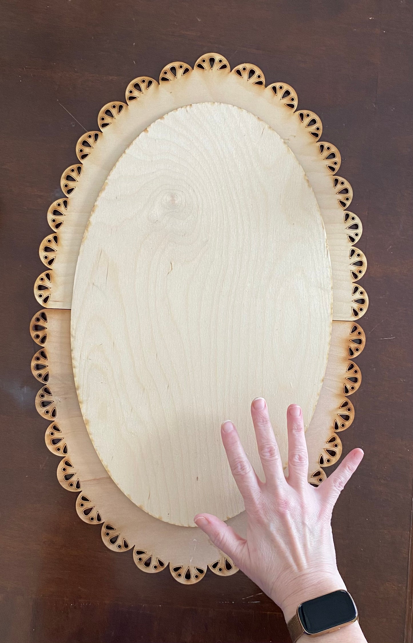 DIY Platter -with faux lace trim