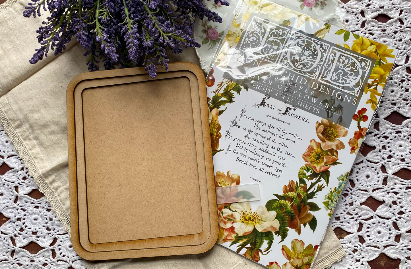 Lover of Flowers Bundle – Romantic Surface + IOD Transfer Set