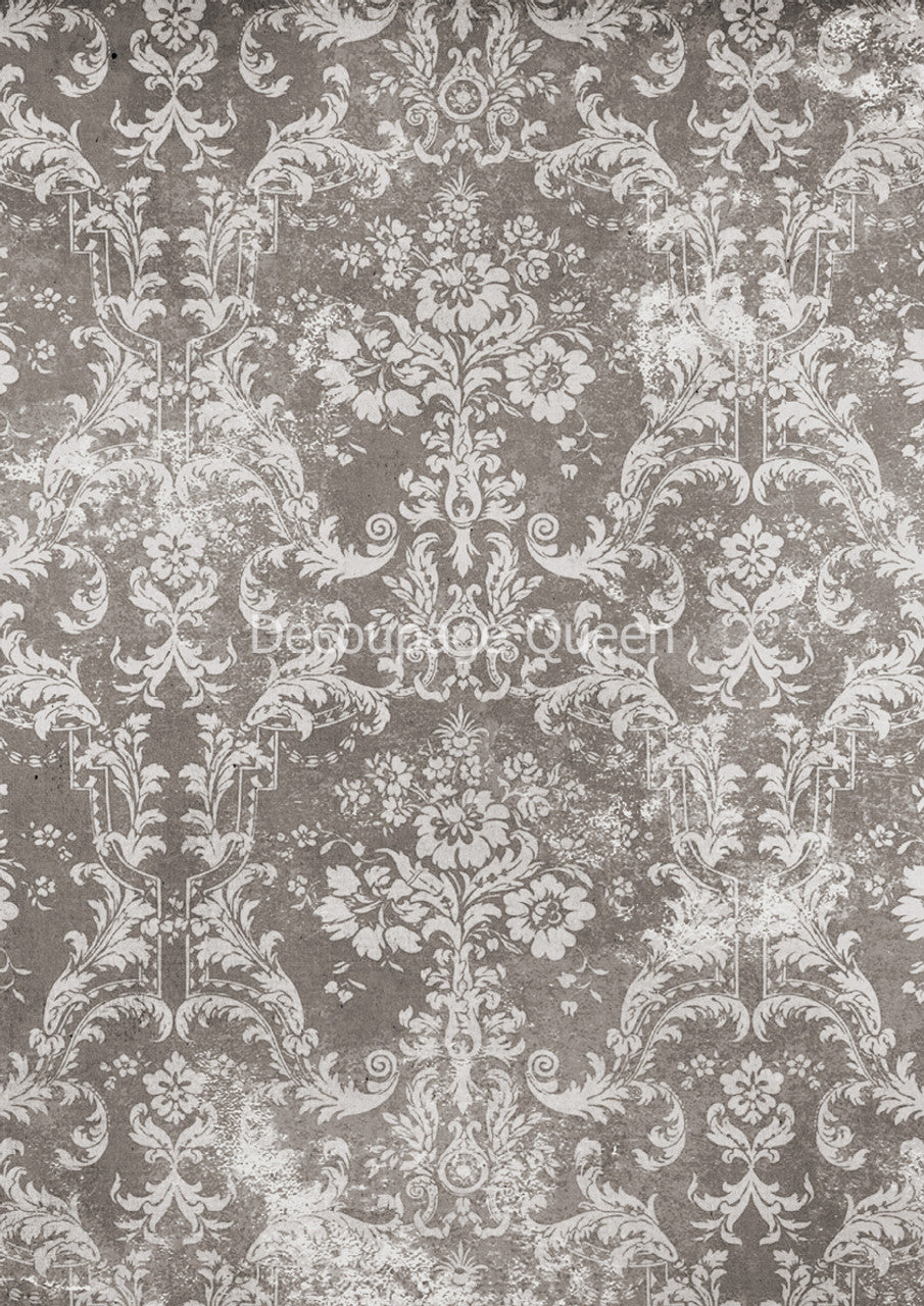 Winter Damask Rice Paper A3 Plus