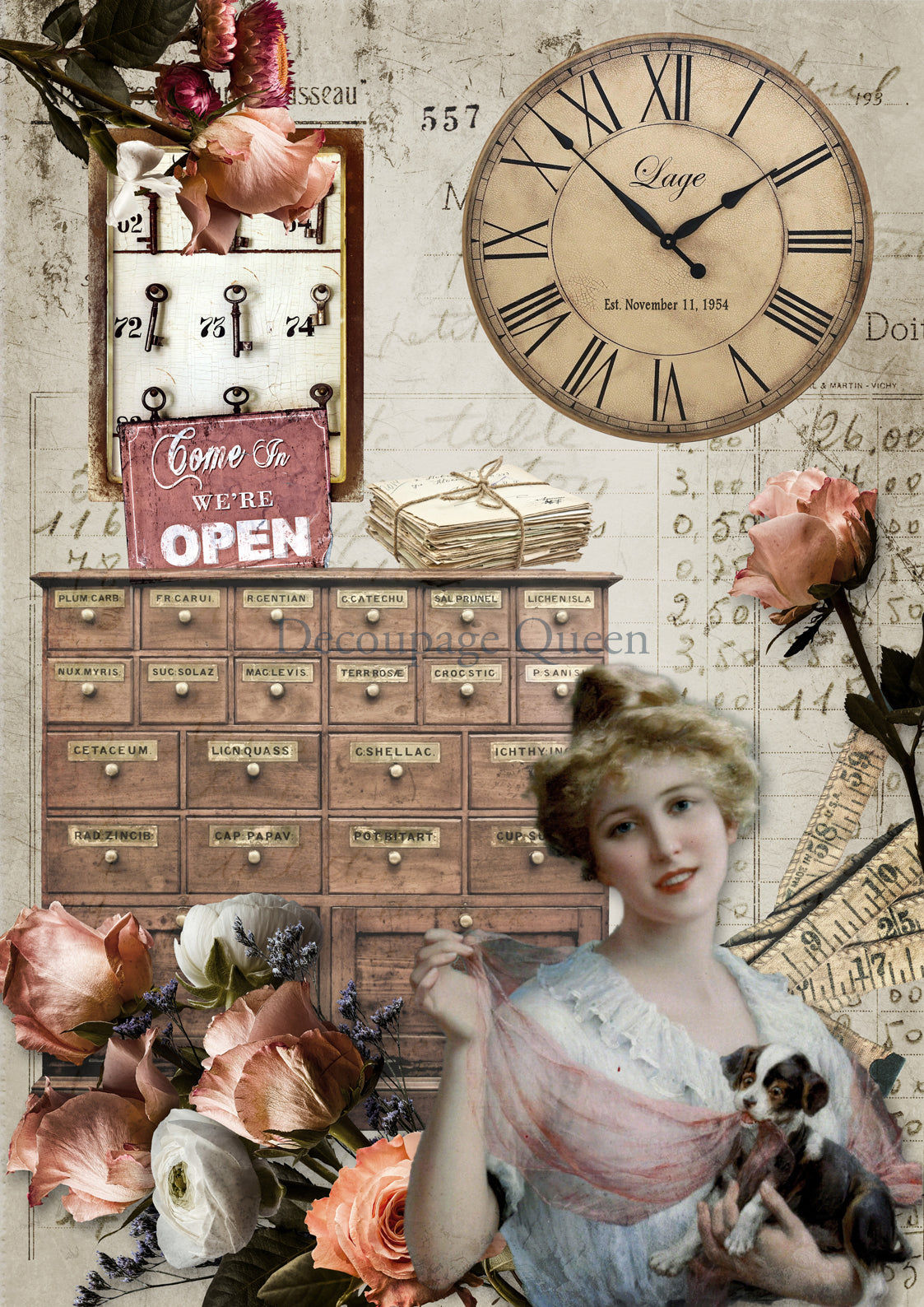Terra Rose A4 Rice Paper Decoupage Queen