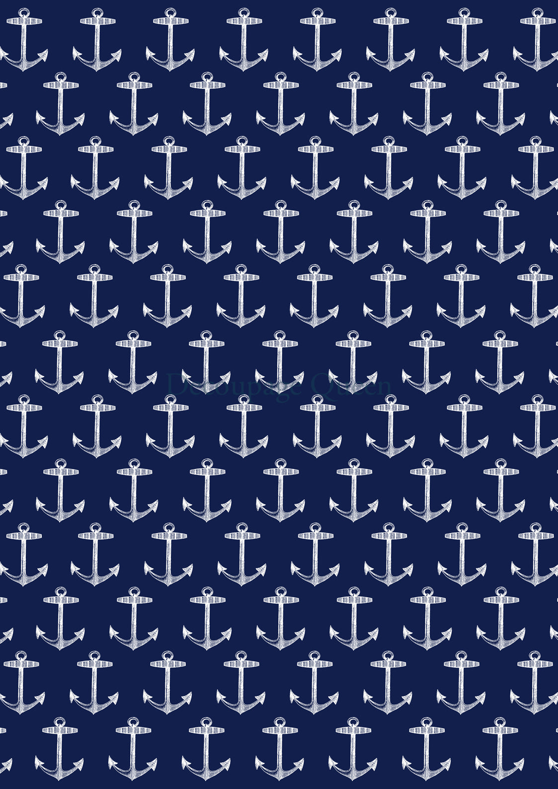Patterned Anchors A4 Rice Paper Decoupage Queen