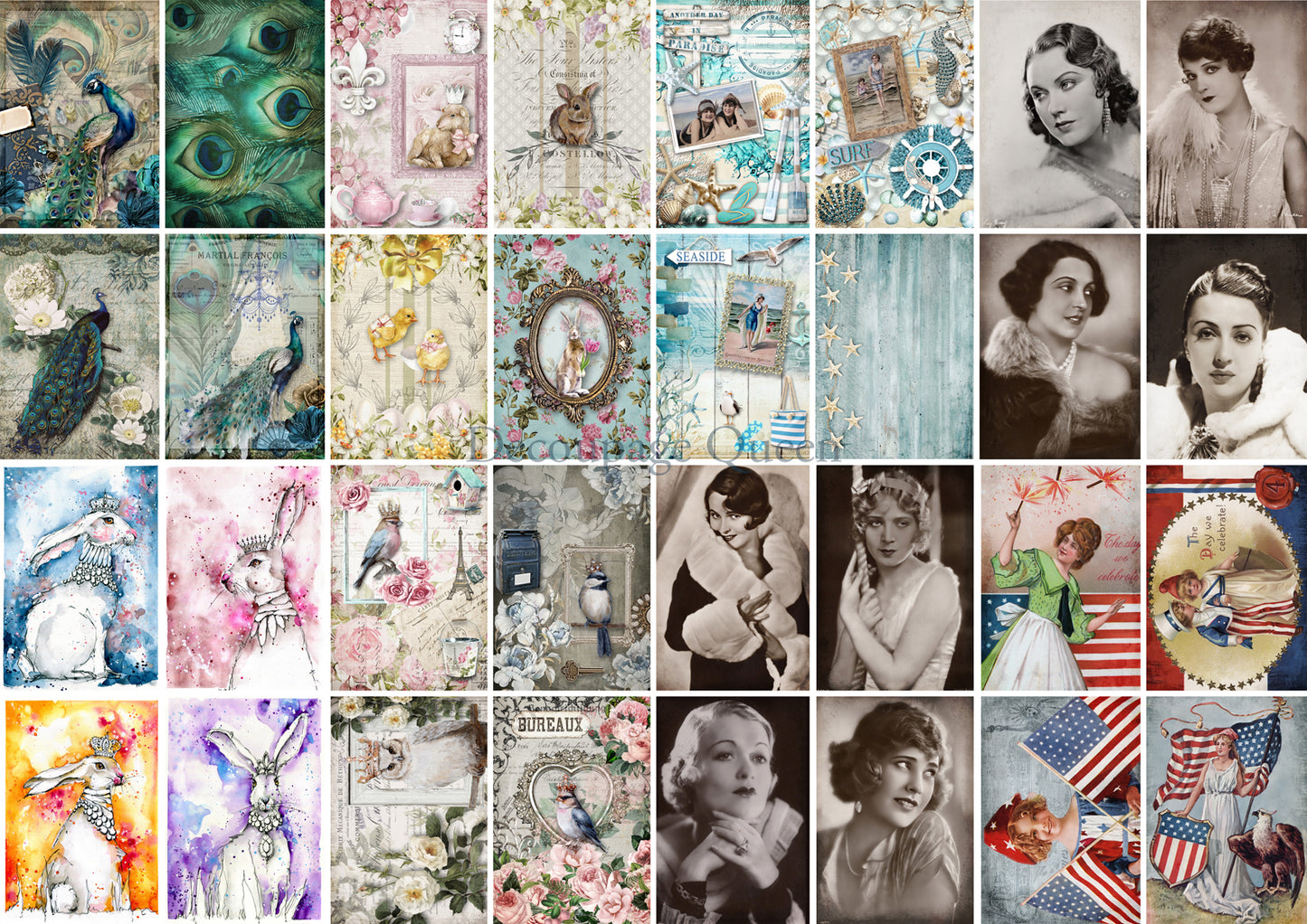 Spring Minis A4 Rice Paper Decoupage Queen