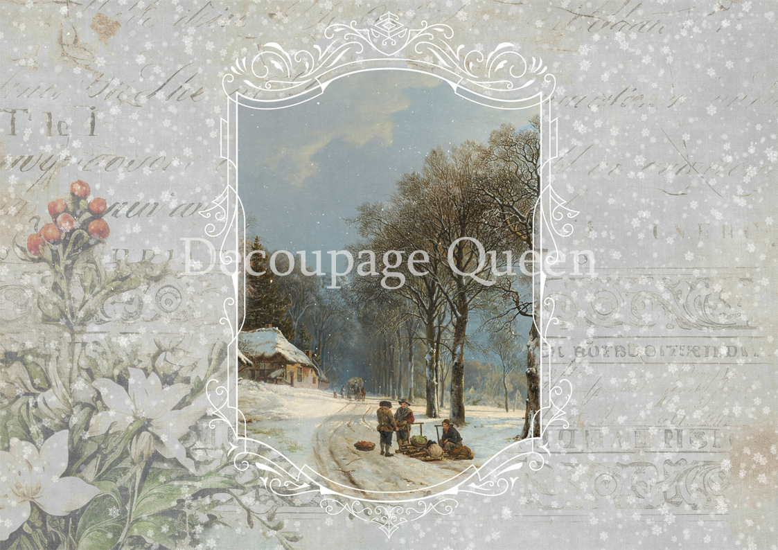 Dainty and the Queen - Long Road Home A3 Rice Paper Decoupage Queen