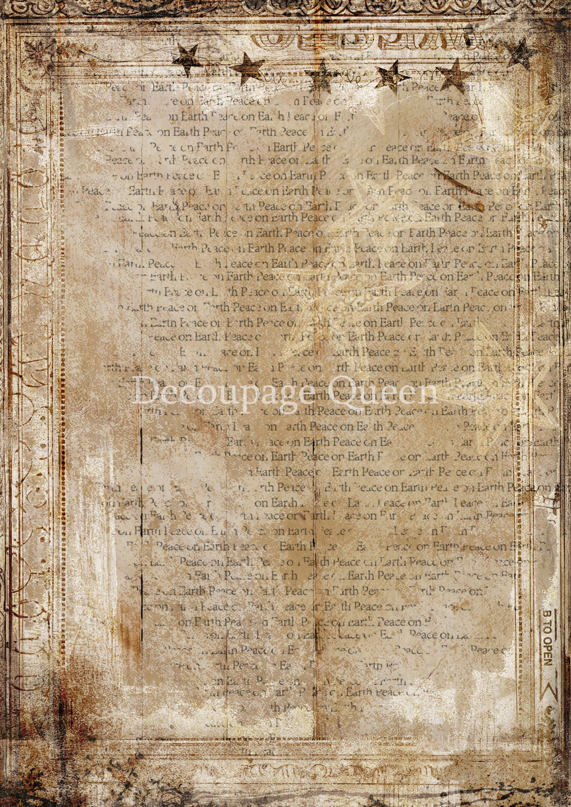 Warm And Cozy Background A3 Rice Paper Decoupage Queen