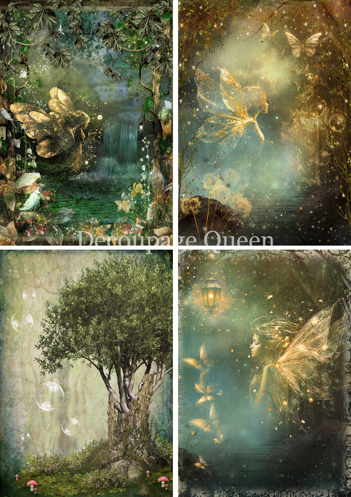 Enchanted Four Pack A4 Rice Paper Decoupage Queen