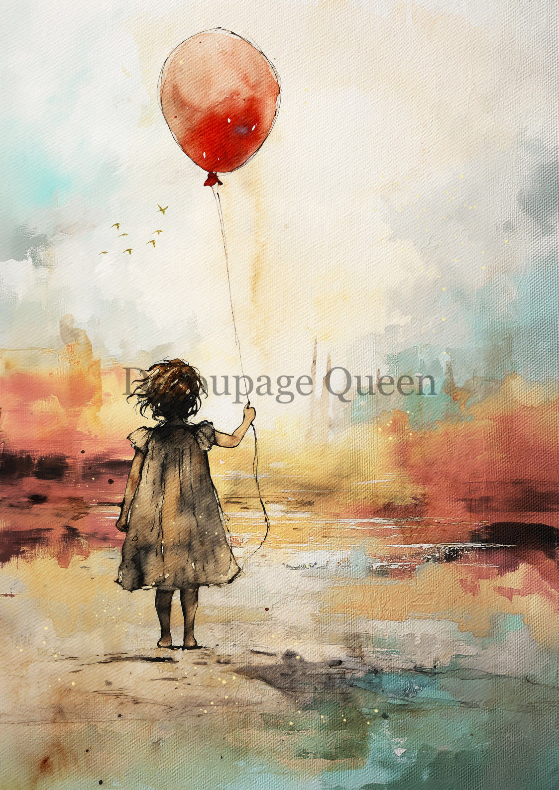 Andy Skinner Oh The Places You'll Go A4 Rice Paper Decoupage Queen