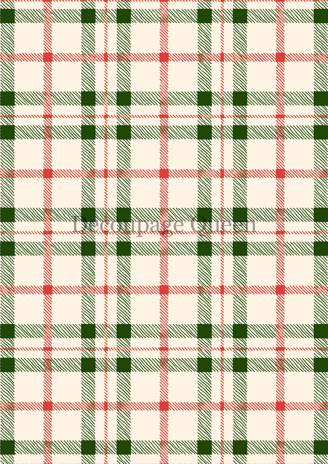 Christmas Plaid A3 Decoupage Queen