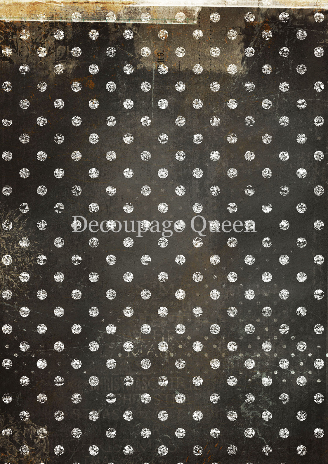 Black & White Dots Rice Paper A3