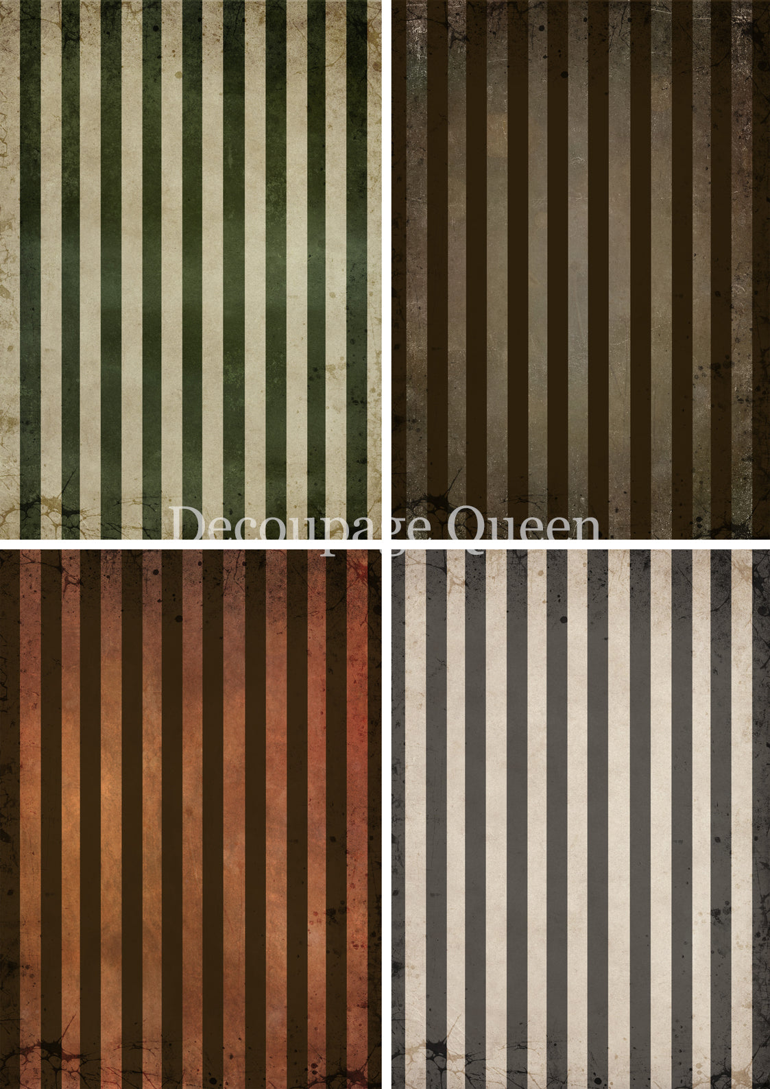 Fall Stripe 4 Packs Rice Paper A3