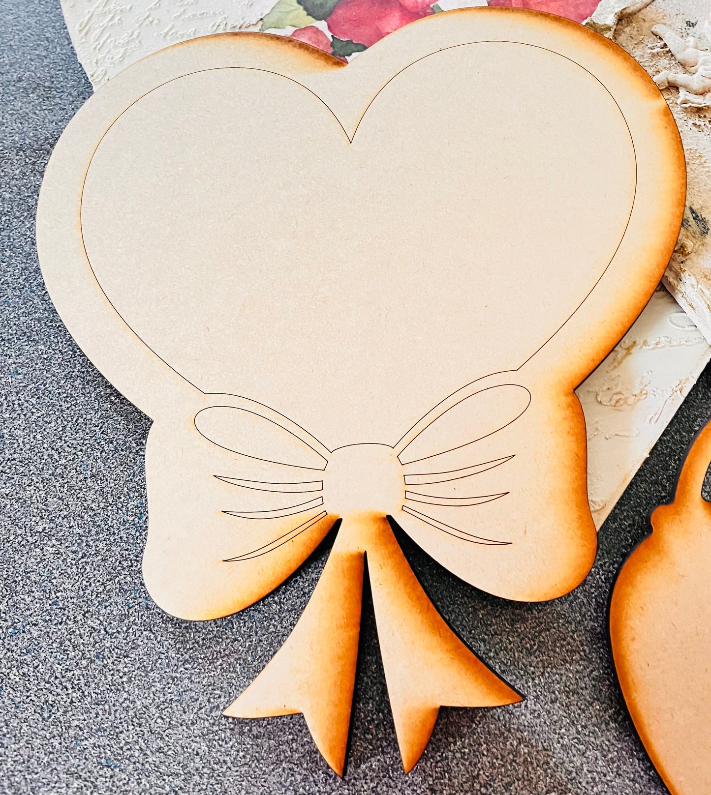 Heart with Bow – Layered MDF Craft Set