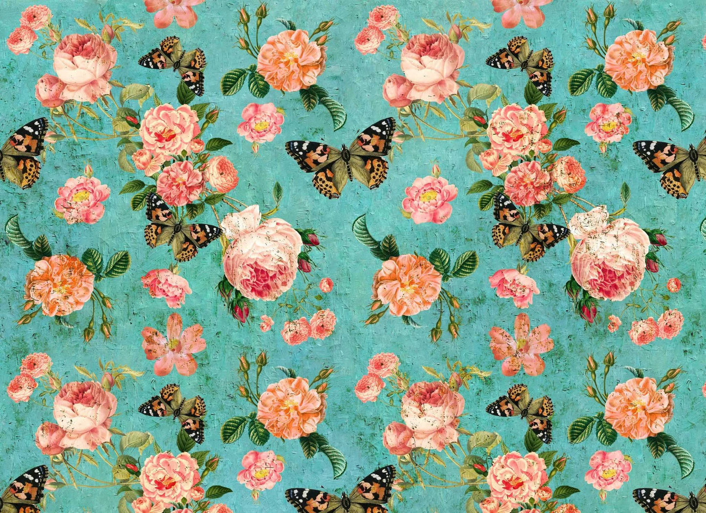 Patina Roses - Decoupage Paper - Roycycled