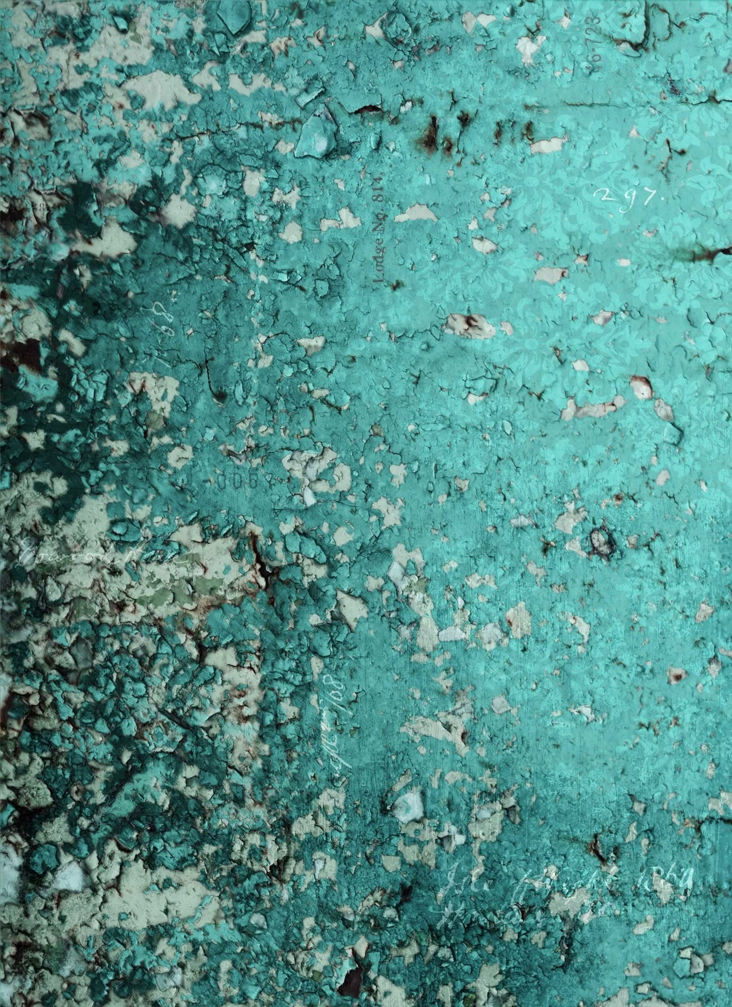 Teal Texture - Decoupage Paper - Roycycled